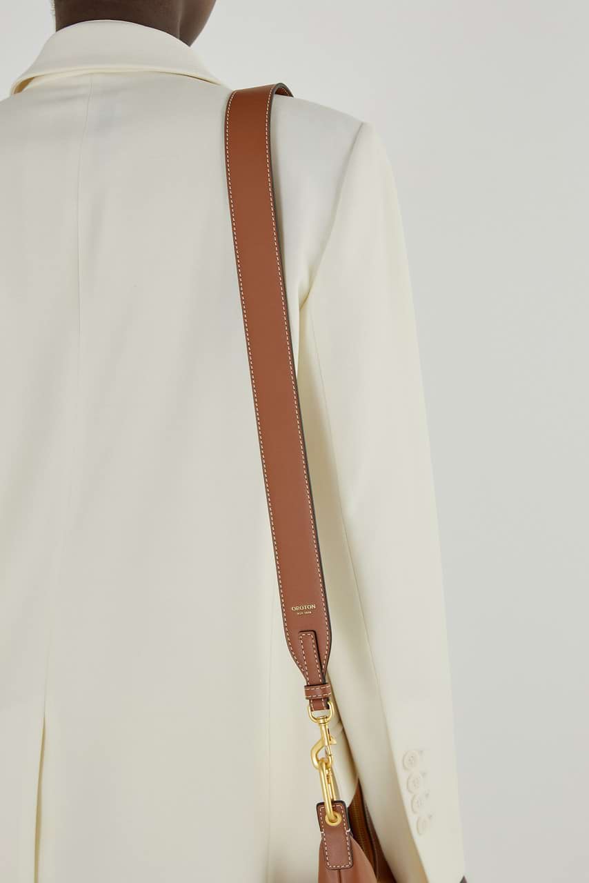 Ava Leather Bag Strap - Brandy