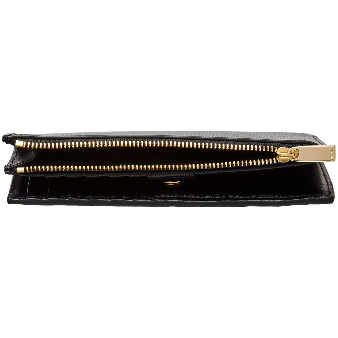 Keychain Zip Wallet — Black/Gold/Smooth