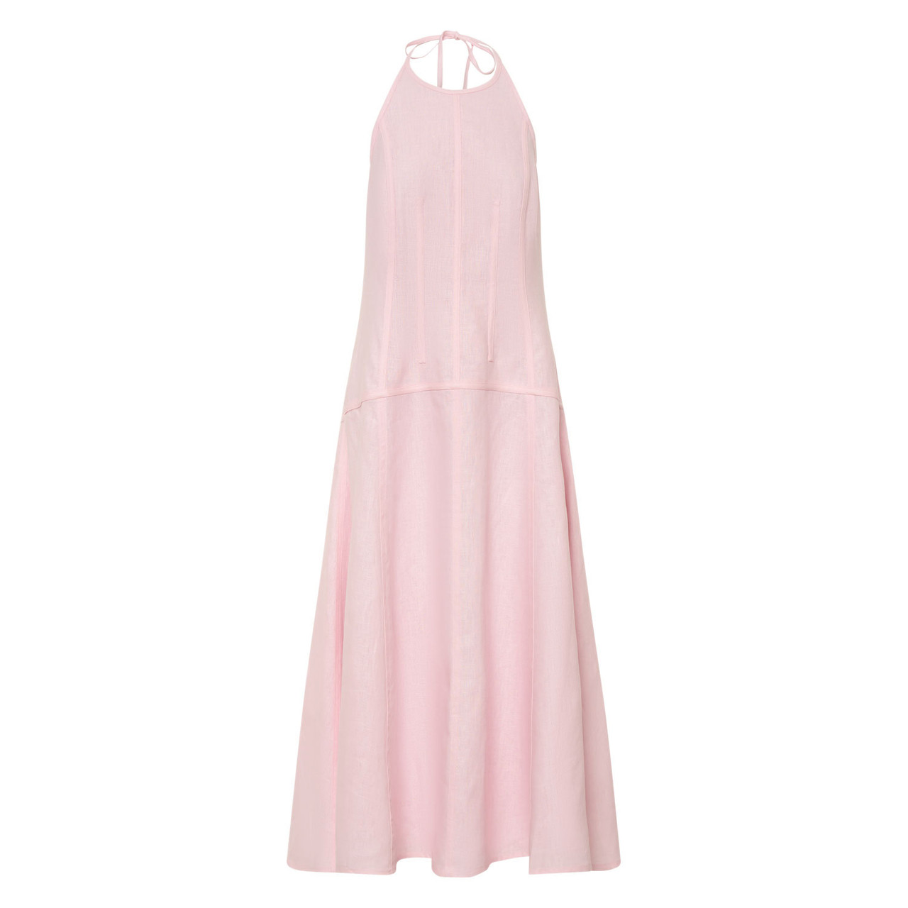 DEAL - Women's Pink/Black Halter Dress - Small - Chest 30 - Length 40