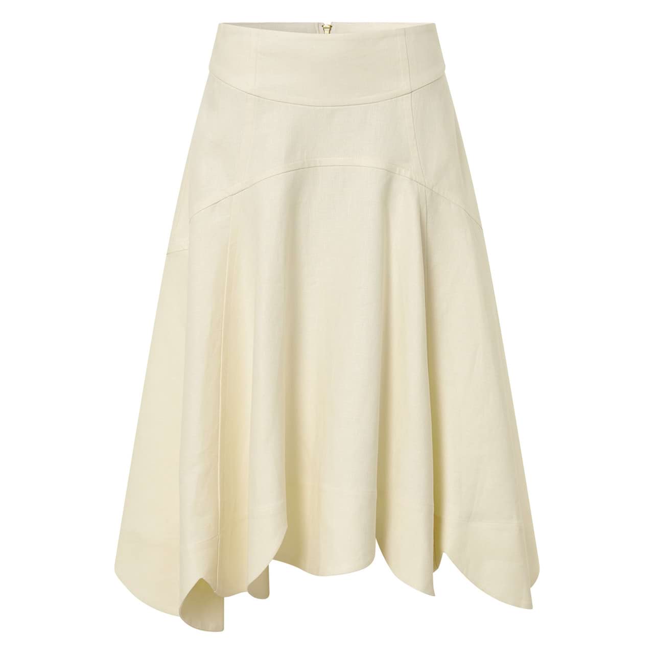 Scallop Midi Skirt - Soft Cream | Oroton