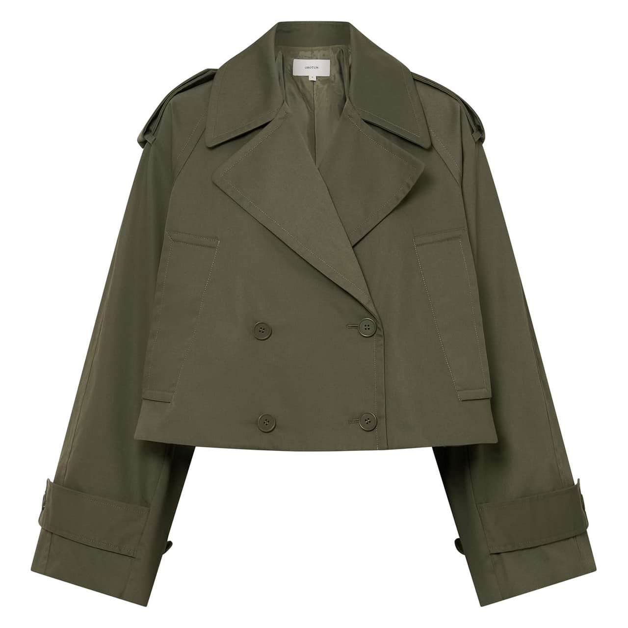 Crop Trench - Green Olive | Oroton