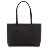 Front product shot of the Oroton Anika 15" Tote & Cover in Black and Pebble leather for Women