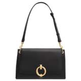 Front product shot of the Oroton Alexa Medium Satchel in Black and Nappa Leather for Women