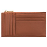 Back product shot of the Oroton Imogen 8 Credit Card Mini Zip Pouch in Brandy and Smooth Leather for Women