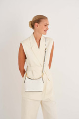 Oroton Anika Crossbody in Cream and Pebble leather for Women
