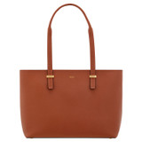 Front product shot of the Oroton Anika 15" Tote & Cover in Cognac and Pebble leather for Women