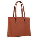 Back product shot of the Oroton Anika 15" Tote & Cover in Cognac and Pebble leather for Women