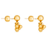 Oroton Como Double Studs in Worn Gold and Brass base metal with precious metal plating for Women