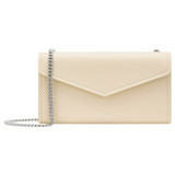 Front product shot of the Oroton Bella Clutch Wallet in Milk and Soft Saffiano for Women