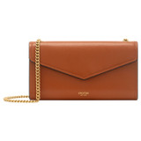 Front product shot of the Oroton Bella Clutch Wallet in Cognac and Soft Saffiano for Women