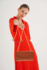 Oroton Bella Clutch Wallet in Cognac and Soft Saffiano for Women