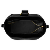 Internal product shot of the Oroton Ingrid Bucket in Black and Pebble Leather for Women