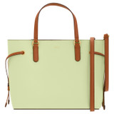 Front product shot of the Oroton Harriet Mini Tote in Pear and Saffiano Leather With Smooth Leather Trim for Women