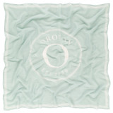 Front product shot of the Oroton Eve Scarf in Duck Egg/Cream and 59% Linen, 41% Cotton for Women