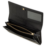 Internal product shot of the Oroton Anika Continental Wallet in Black and Pebble leather for Women