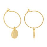 Oroton Astrid Circle Charm Hoops in Gold and  for Women