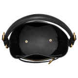 Internal product shot of the Oroton Audrey Bucket Bag in Black and Saffiano And Smooth Leather for Women