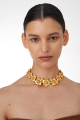 Oroton Aster Necklace in Worn Gold and Zinc Base With 18CT Gold Plating for Women
