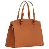 Oroton Atlas Day Bag in Cognac and Pebble Leather for Women
