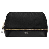 Oroton Elsie Large Beauty Case in Black and Elsie Signature Jacquard Fabric/Vachetta Leather for Women
