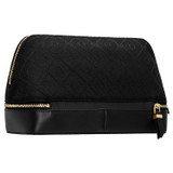 Oroton Elsie Large Beauty Case in Black and Elsie Signature Jacquard Fabric/Vachetta Leather for Women