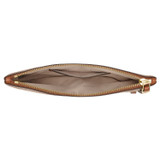 Oroton Elsie Medium Pouch in Cognac/Biscuit and Jacquard Fabric/Smooth Leather for Women