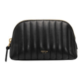 Front product shot of the Oroton Fay Make Up Pouch in Black and Nappa Leather for Women