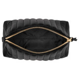 Internal product shot of the Oroton Fay Make Up Pouch in Black and Nappa Leather for Women