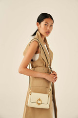 Oroton Alexa Crossbody in Parchment and Nappa Leather for Women
