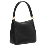 Oroton Byron Small Hobo in Black and Pebble Leather for Women