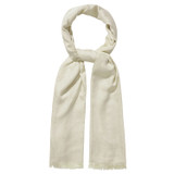 Front product shot of the Oroton Anna Jacquard Wrap in Cream and 72% Modal, 28% Silk for Women