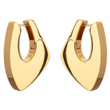 Front product shot of the Oroton Blakely Large Earrings in Gold and Brass Base With 18CT Gold Plating for Women