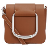 Front product shot of the Oroton Cole Mini Day Bag in Cognac and Smooth Leather for Women