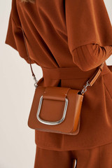 Oroton Cole Mini Day Bag in Cognac and Smooth Leather for Women