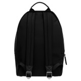 Back product shot of the Oroton Elsie Nylon Backpack in Black and Nylon And Pebble Leather for Women