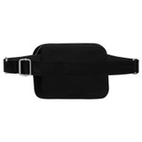 Back product shot of the Oroton Elsie Nylon Waist Bag in Black and Nylon And Pebble Leather for Women