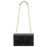 Front product shot of the Oroton Bella Clutch in Black and Soft Saffiano for Women