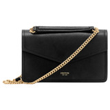 Front product shot of the Oroton Bella Small Clutch in Black and Soft Saffiano for Women