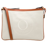 Front product shot of the Oroton Ariel Crossbody in Natural/Cognac and Coated canvas for Women