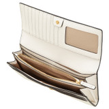 Internal product shot of the Oroton Anika Continental Wallet in Cream and Pebble leather for Women