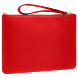 Back product shot of the Oroton Eve Medium Pouch in Apple and Pebble leather for Women