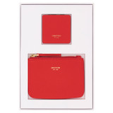Oroton Eve Coin Pouch & Mirror Set in Apple and Pebble leather for Women