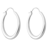 Oroton Fiona Oblong Hoops in Silver and Brass Base With Rhodium Plating for Women