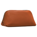 Back product shot of the Oroton Lilly Small Beauty Case in Cognac and Pebble leather for Women