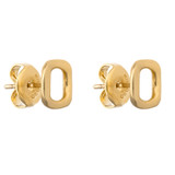 Front product shot of the Oroton Lacey Studs in Worn Gold and Brass Base With 18CT Gold Plating for Women