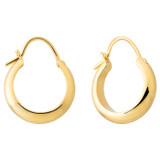 Front product shot of the Oroton Fiona Mini Chunky Hoops in Gold and Brass Base With 18CT Gold Plating for Women