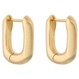 Front product shot of the Oroton Lacey Small Hoops in Worn Gold and Brass Base With 18CT Gold Plating for Women