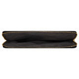 Internal product shot of the Oroton Inez Nylon 15" Laptop Cover in Black and Nylon / Saffiano Leather for Women