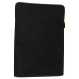 Back product shot of the Oroton Inez Nylon 15" Laptop Cover in Black and Nylon / Saffiano Leather for Women