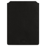 Front product shot of the Oroton Lucas 13" Laptop Sleeve in Black and Pebble Leather for Men